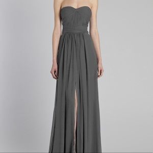 Monique Lhullier Bridesmaid Dress 450124 Slate